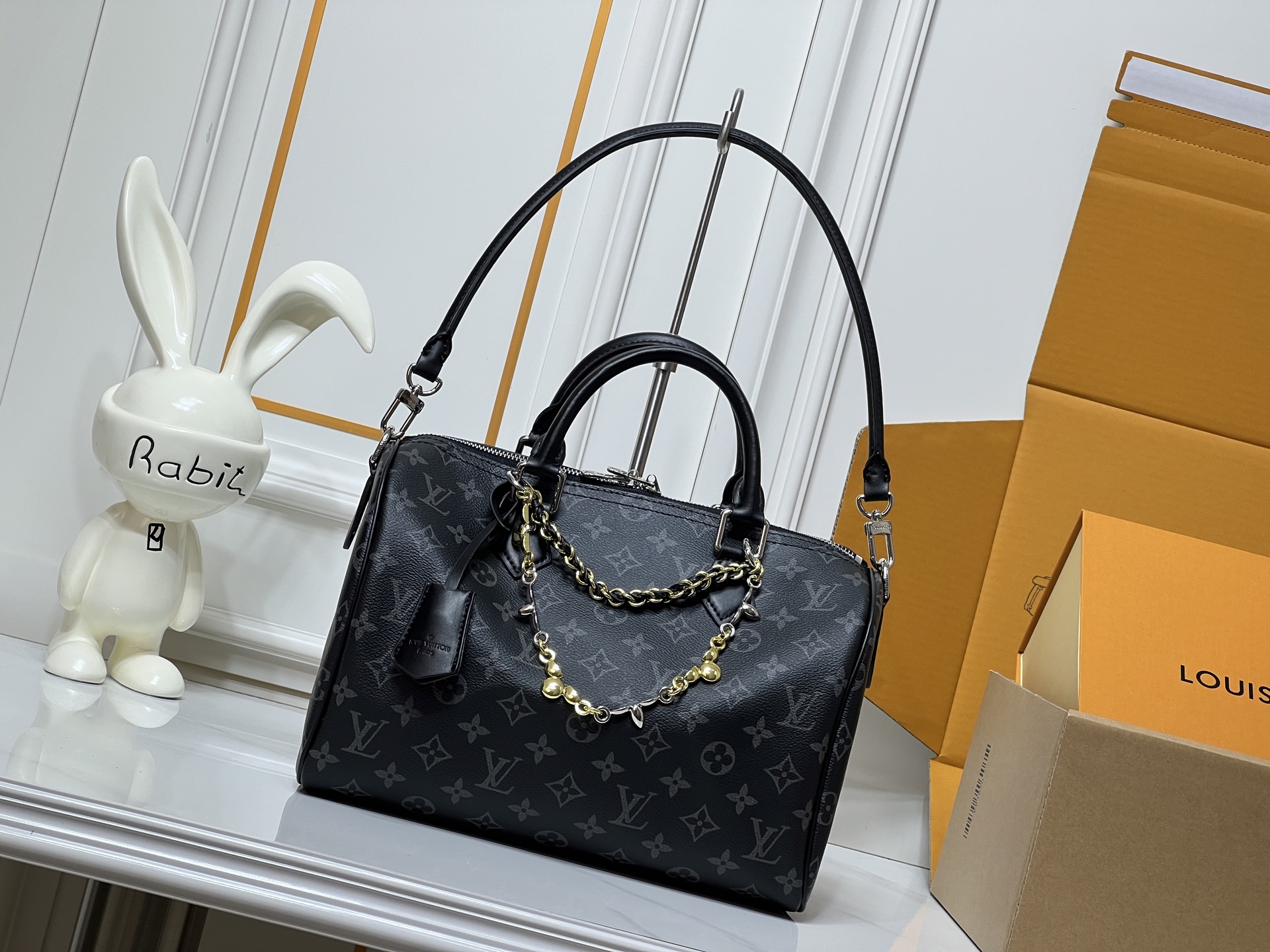 Louis Vuitton LV Classic Handbag Premium Canvas Top Handle Fashion Statement Limited Edition